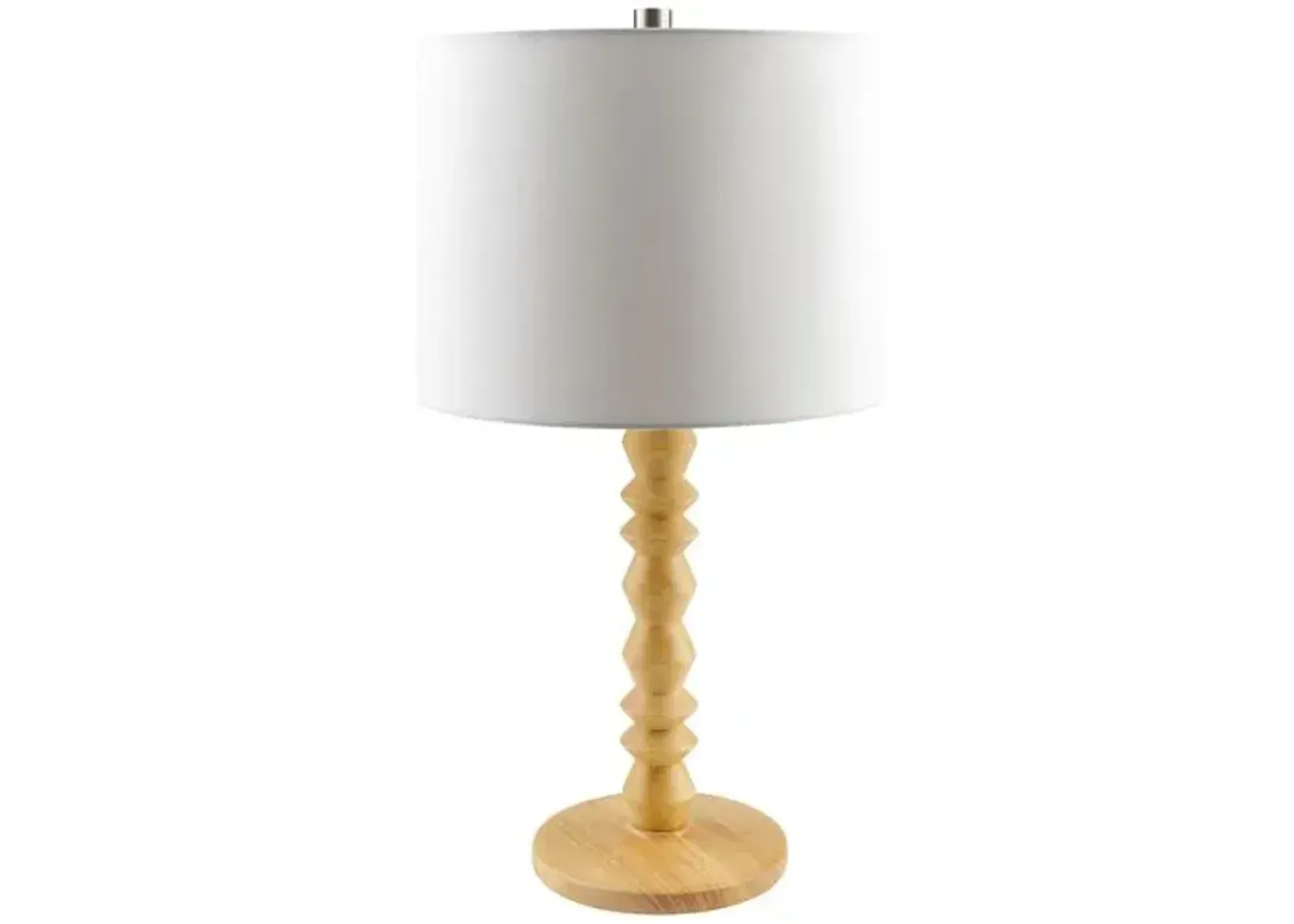 Anya Wood Veneer Table Lamp - Natural - Beige