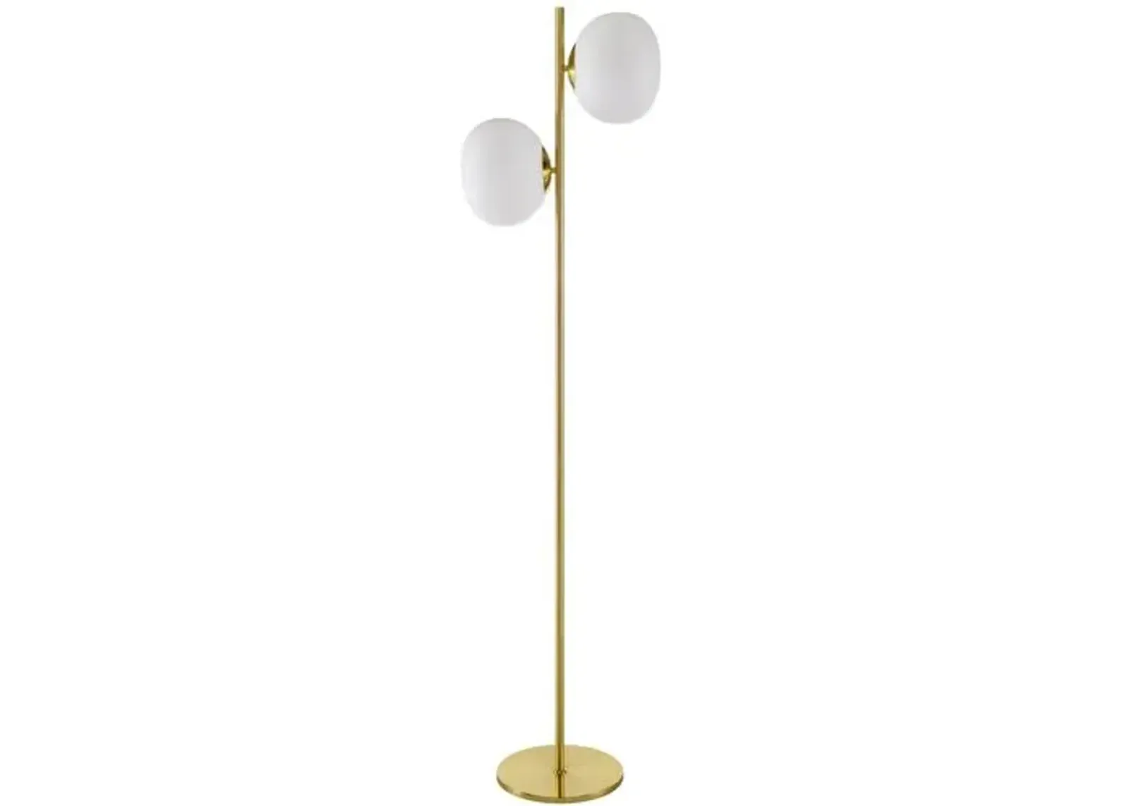 Hester Globe Floor Lamp - Brass