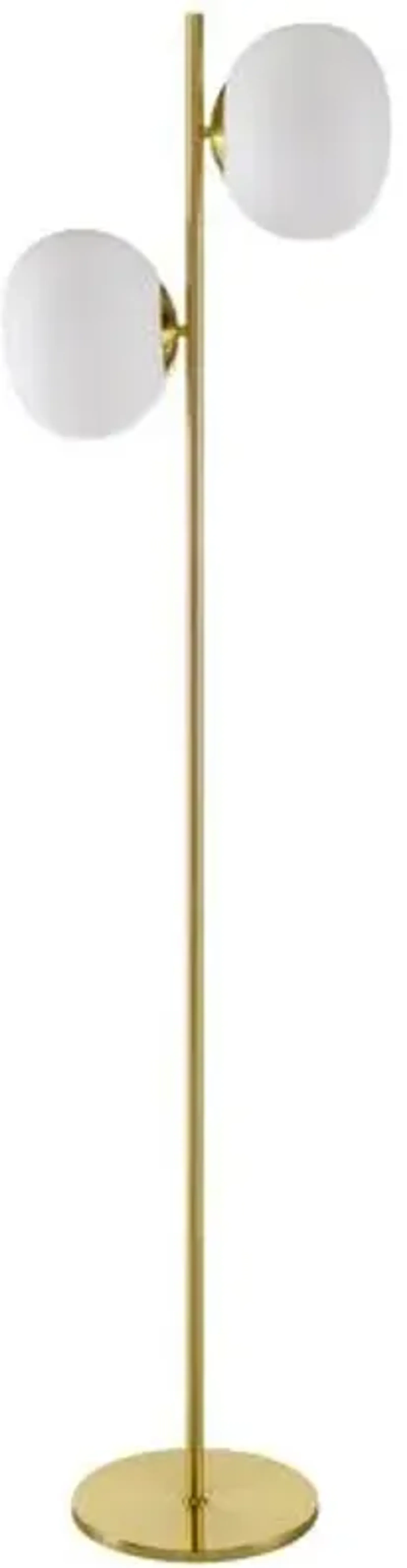 Hester Globe Floor Lamp - Brass