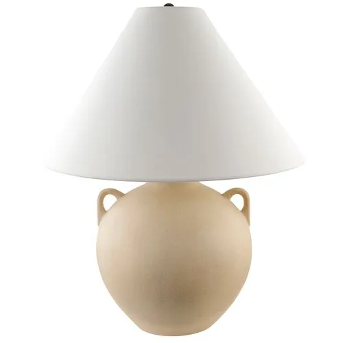 Dune Ceramic Jar Table Lamp - Beige