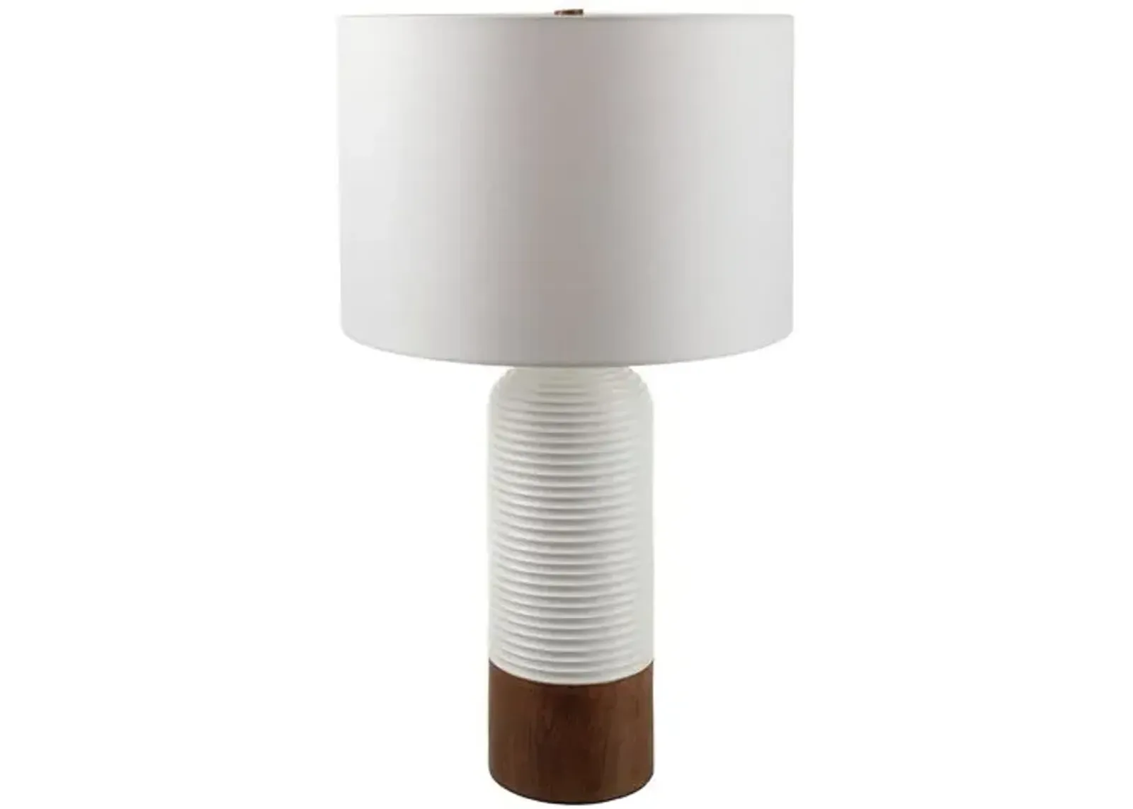 Dorian Resin Table Lamp - White