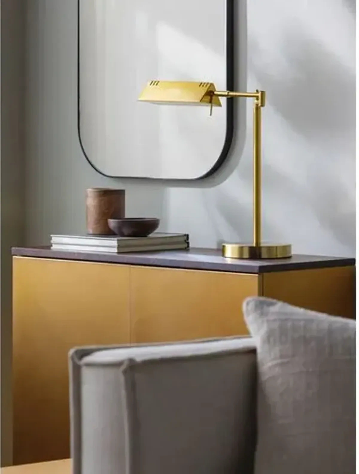 Kirk Task Table/Desk Lamp - Gold