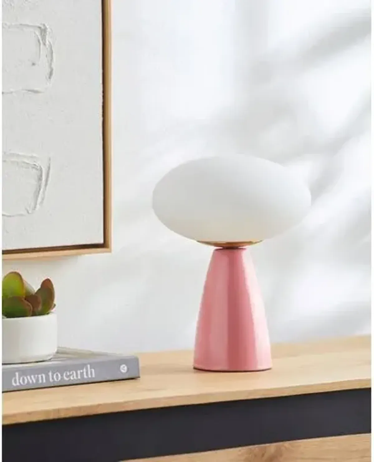 Kolbi Globe Ceramic Table Lamp - Pink