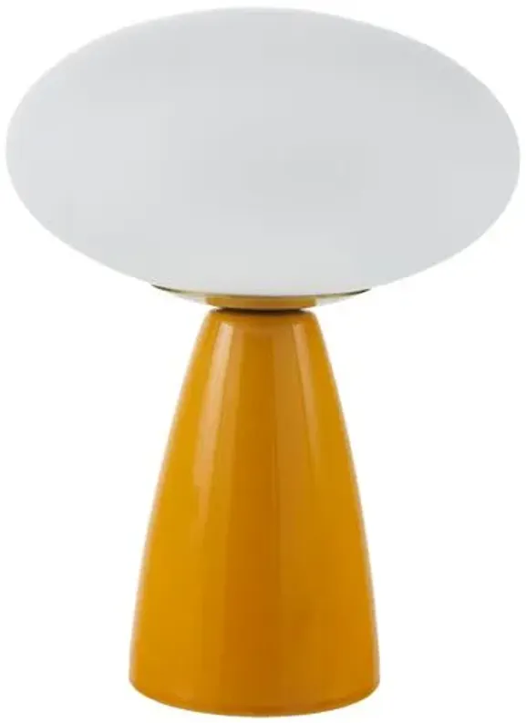 Kolbi Globe Ceramic Table Lamp - Orange