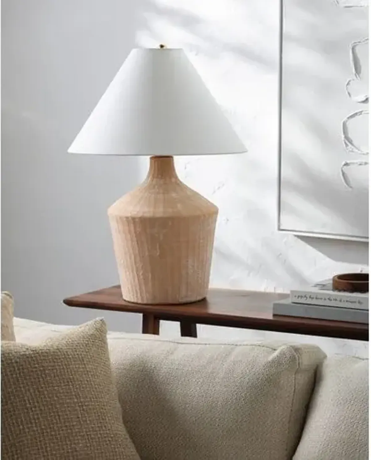 Chrisley Ceramic Table Lamp - Brick - Red