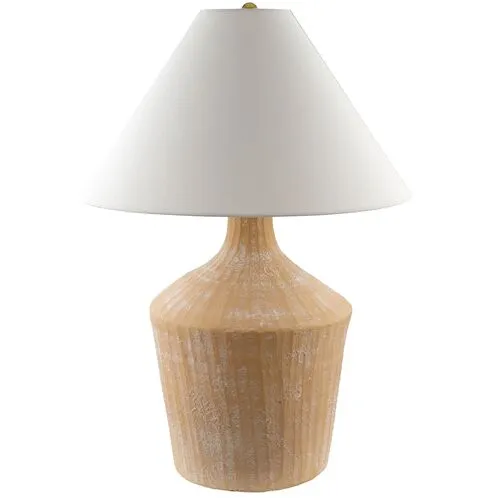 Chrisley Ceramic Table Lamp - Brick - Red