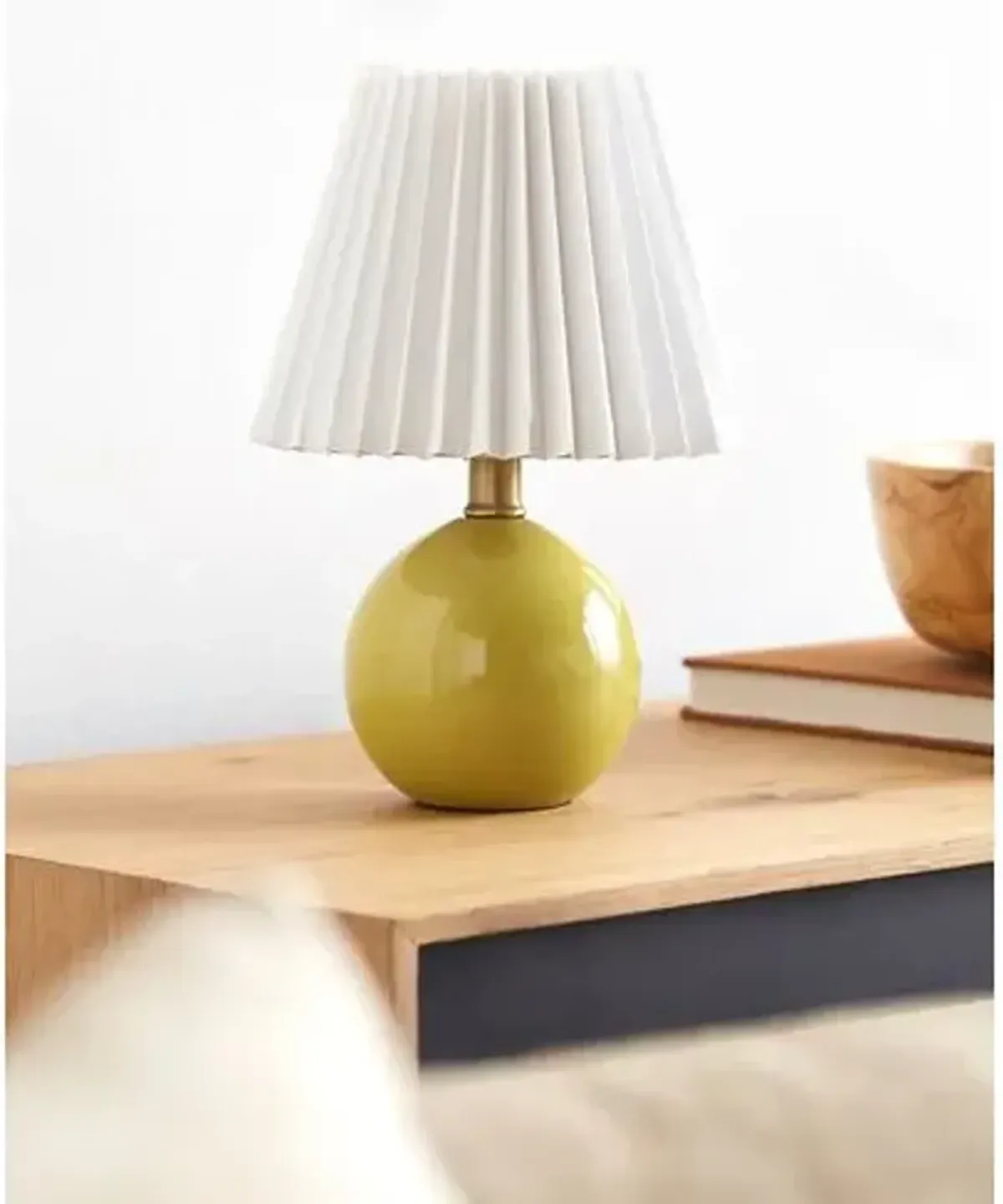 Loula Accent Table Lamp - Yellow - 12Hx7.7Wx7.7D in