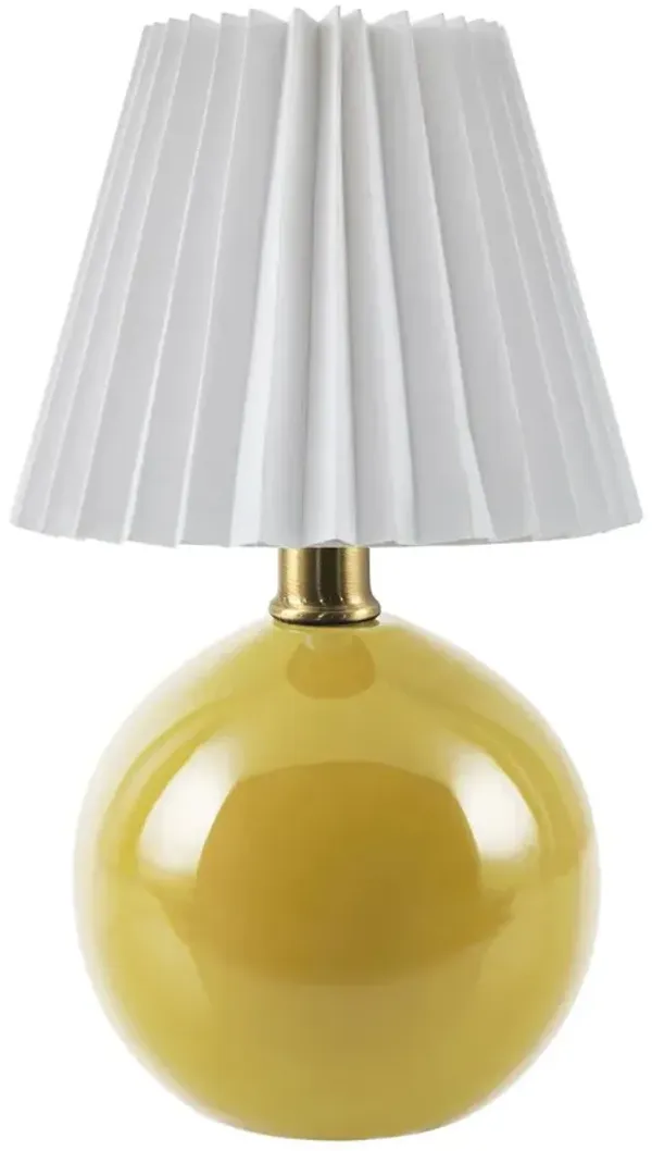 Loula Accent Table Lamp - Yellow - 12Hx7.7Wx7.7D in