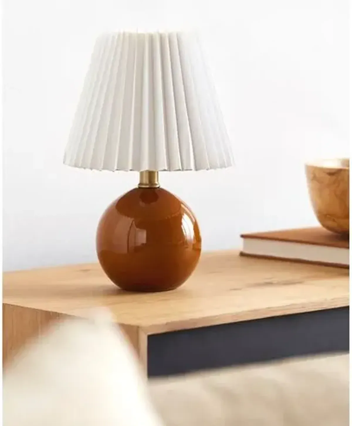 Loula Accent Table Lamp - Brown - 12Hx7.7Wx7.7D in