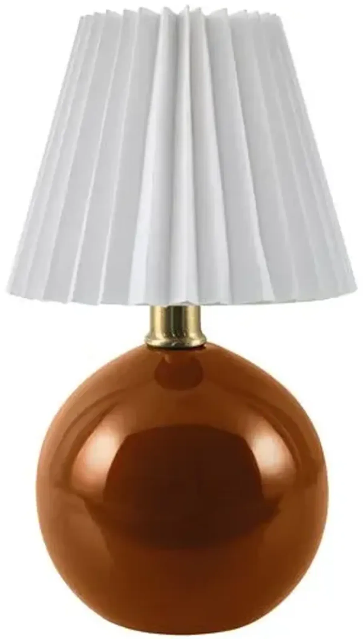 Loula Accent Table Lamp - Brown - 12Hx7.7Wx7.7D in