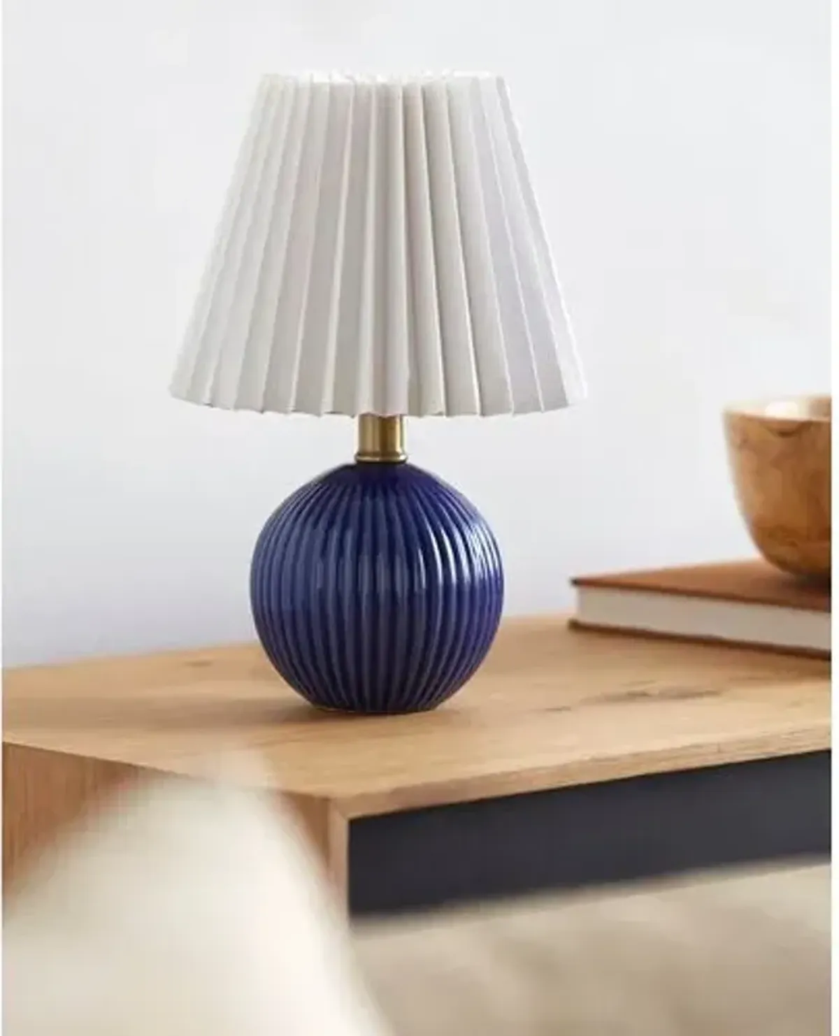 Loula Textured Accent Table Lamp - Blue - 12Hx7.7Wx7.7D in