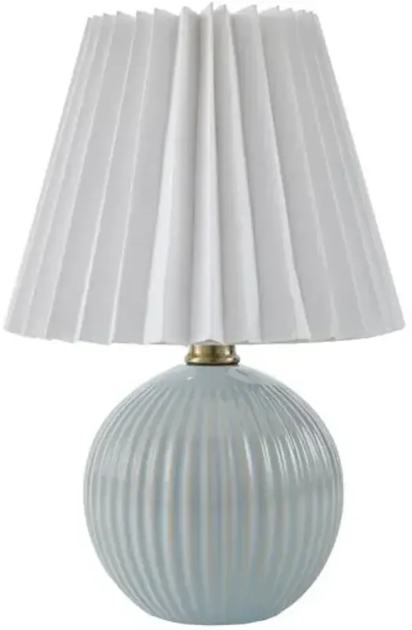 Loula Textured Accent Table Lamp - Blue - 12Hx7.7Wx7.7D in