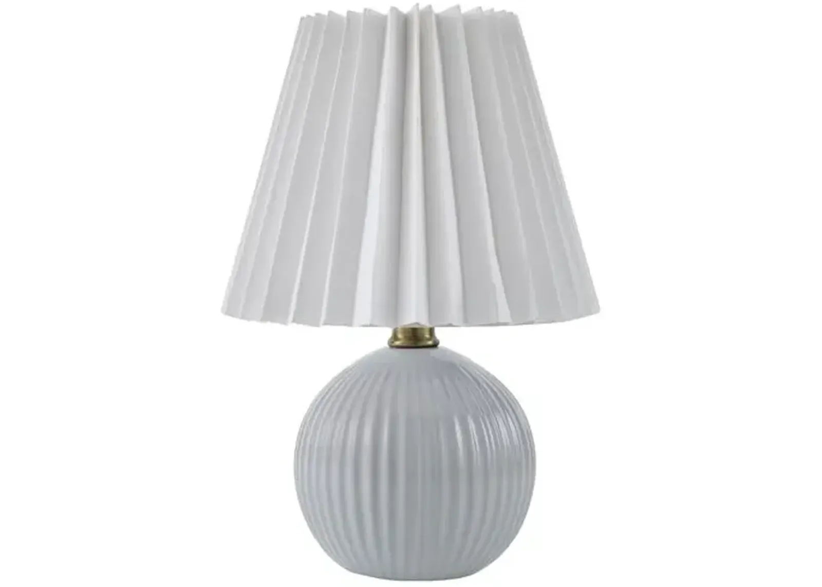 Loula Textured Accent Table Lamp - White - 12Hx7.7Wx7.7D in