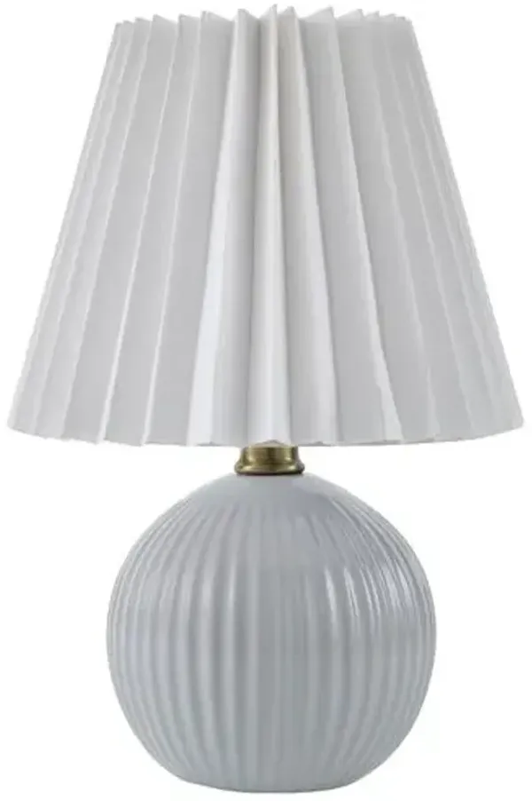 Loula Textured Accent Table Lamp - White - 12Hx7.7Wx7.7D in
