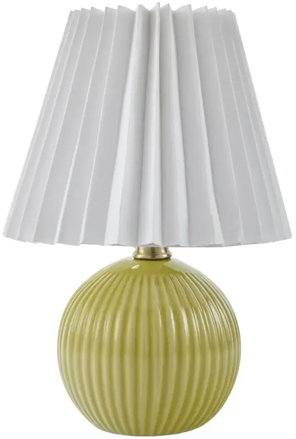 Loula Textured Accent Table Lamp - Yellow - 12Hx7.7Wx7.7D in
