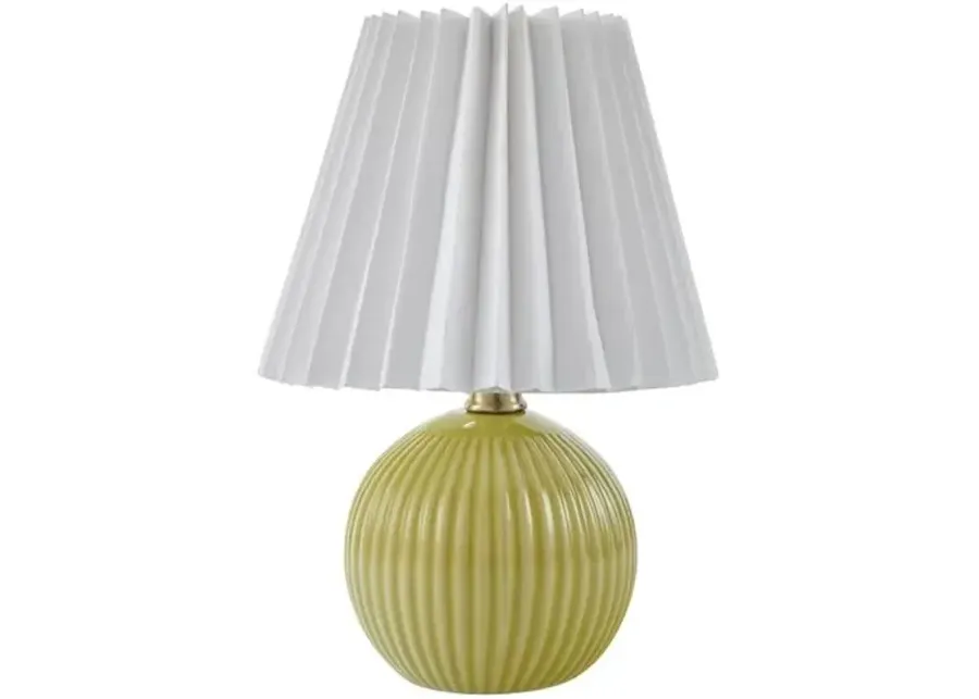 Loula Textured Accent Table Lamp - Yellow - 12Hx7.7Wx7.7D in