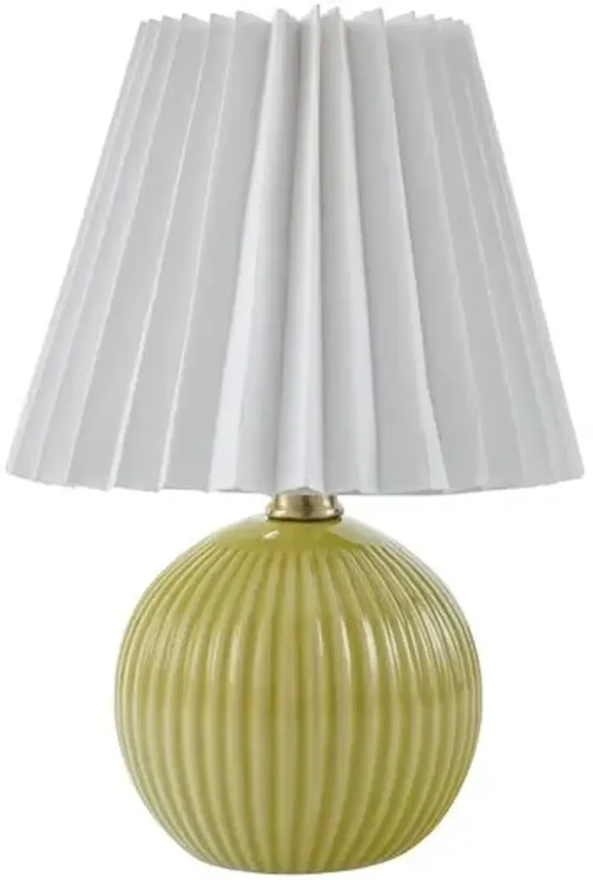 Loula Textured Accent Table Lamp - Yellow - 12Hx7.7Wx7.7D in