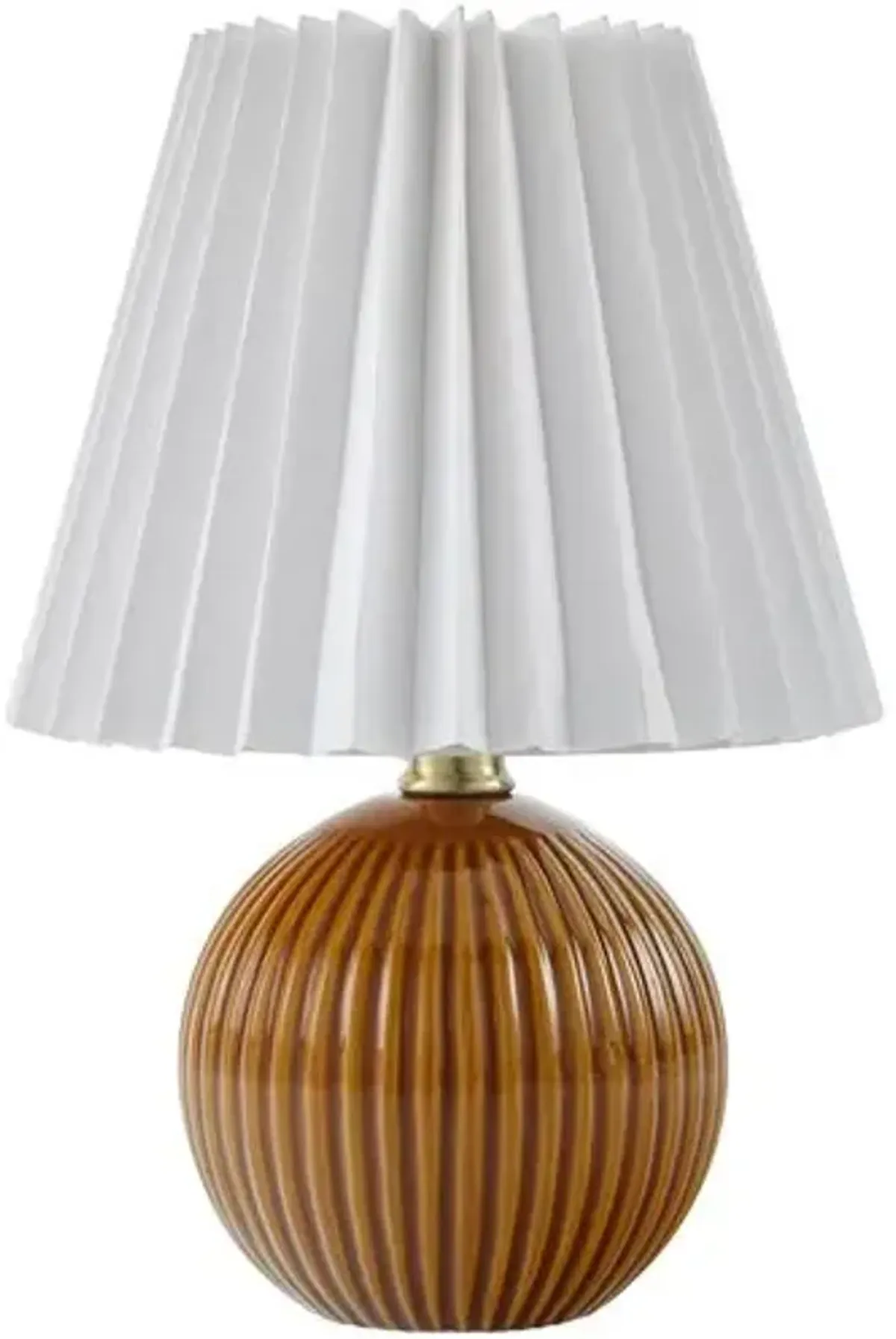 Loula Textured Accent Table Lamp - Brown - 12Hx7.7Wx7.7D in