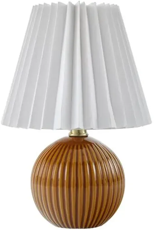 Loula Textured Accent Table Lamp - Brown - 12Hx7.7Wx7.7D in