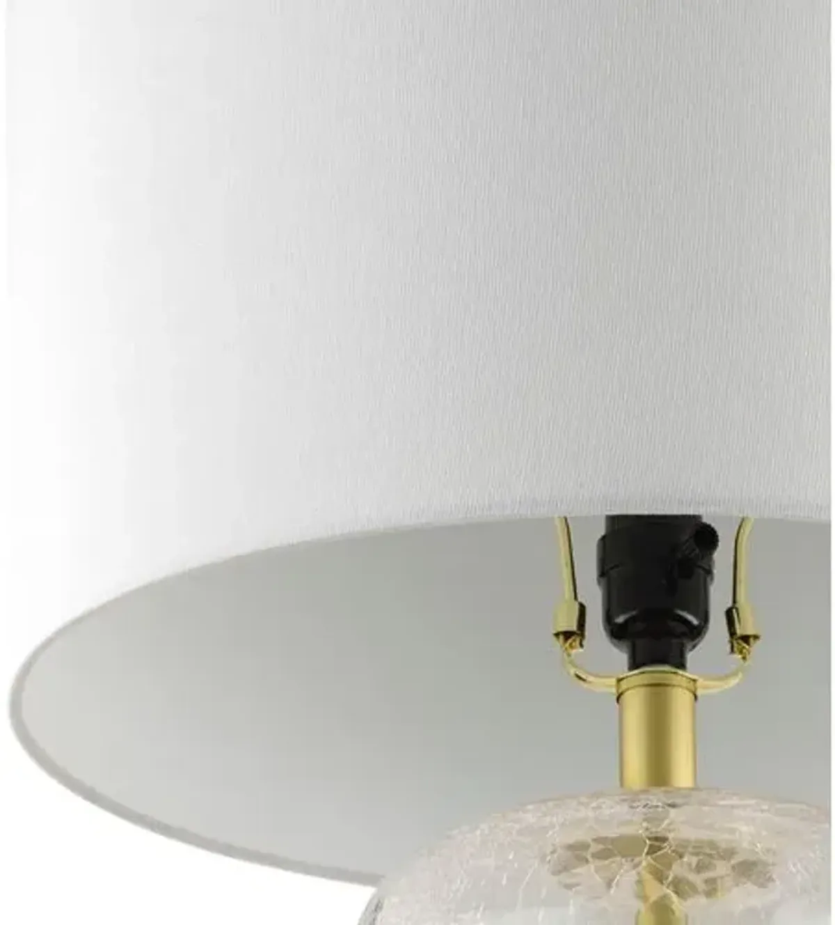 Edna Glass Table Lamp - Clear/Gold