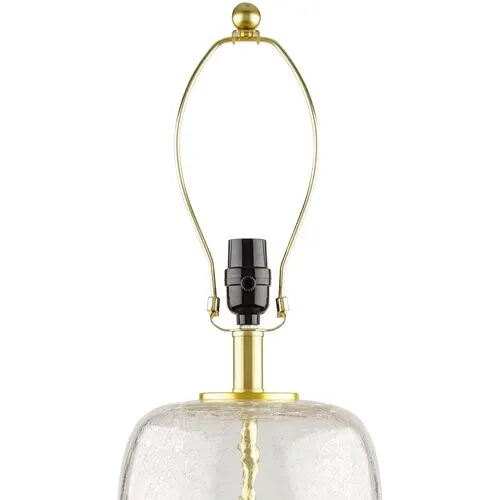 Edna Glass Table Lamp - Clear/Gold