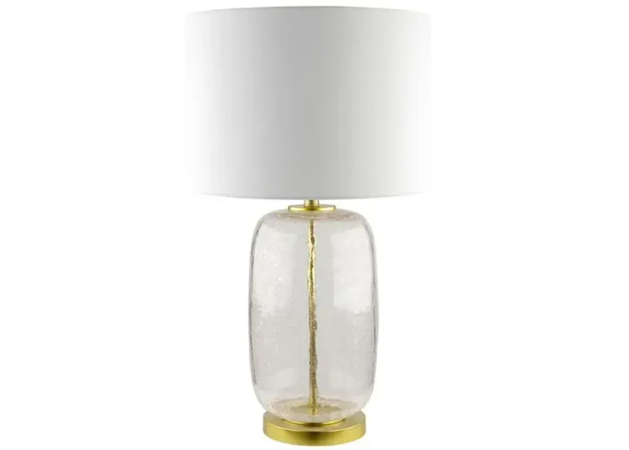 Edna Glass Table Lamp - Clear/Gold