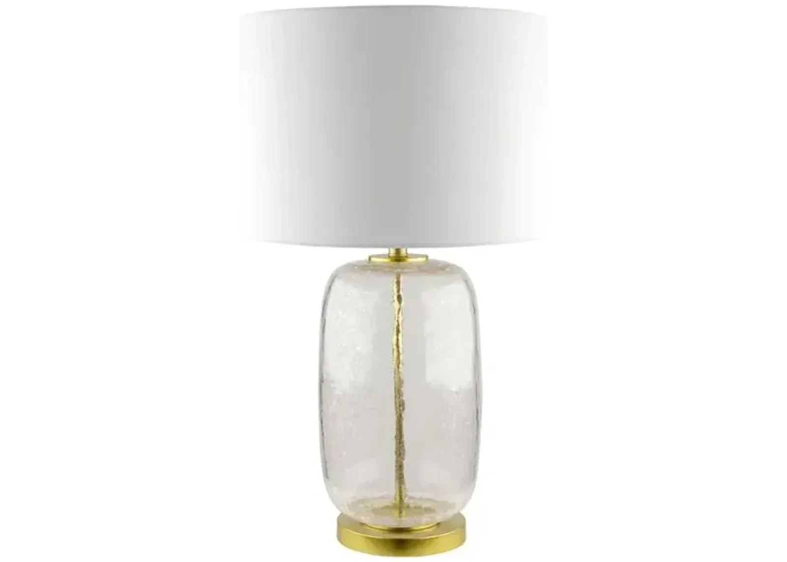 Edna Glass Table Lamp - Clear/Gold