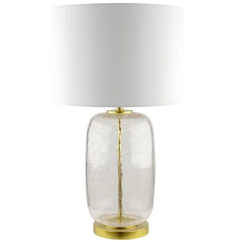 Edna Glass Table Lamp - Clear/Gold