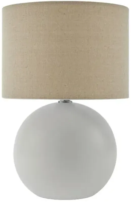 Pia Ball Accent Table Lamp - White - 10Hx8Wx8D in