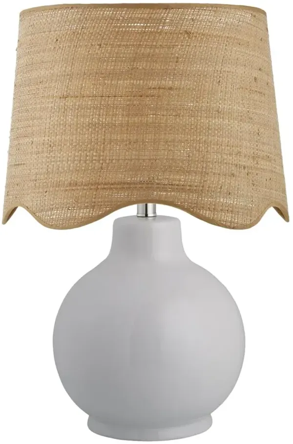 Joy Scallop Shade Table Lamp - White
