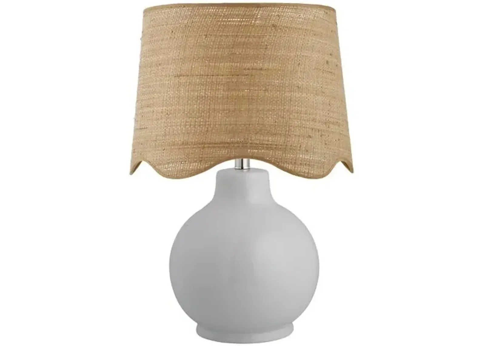 Joy Scallop Shade Table Lamp - White