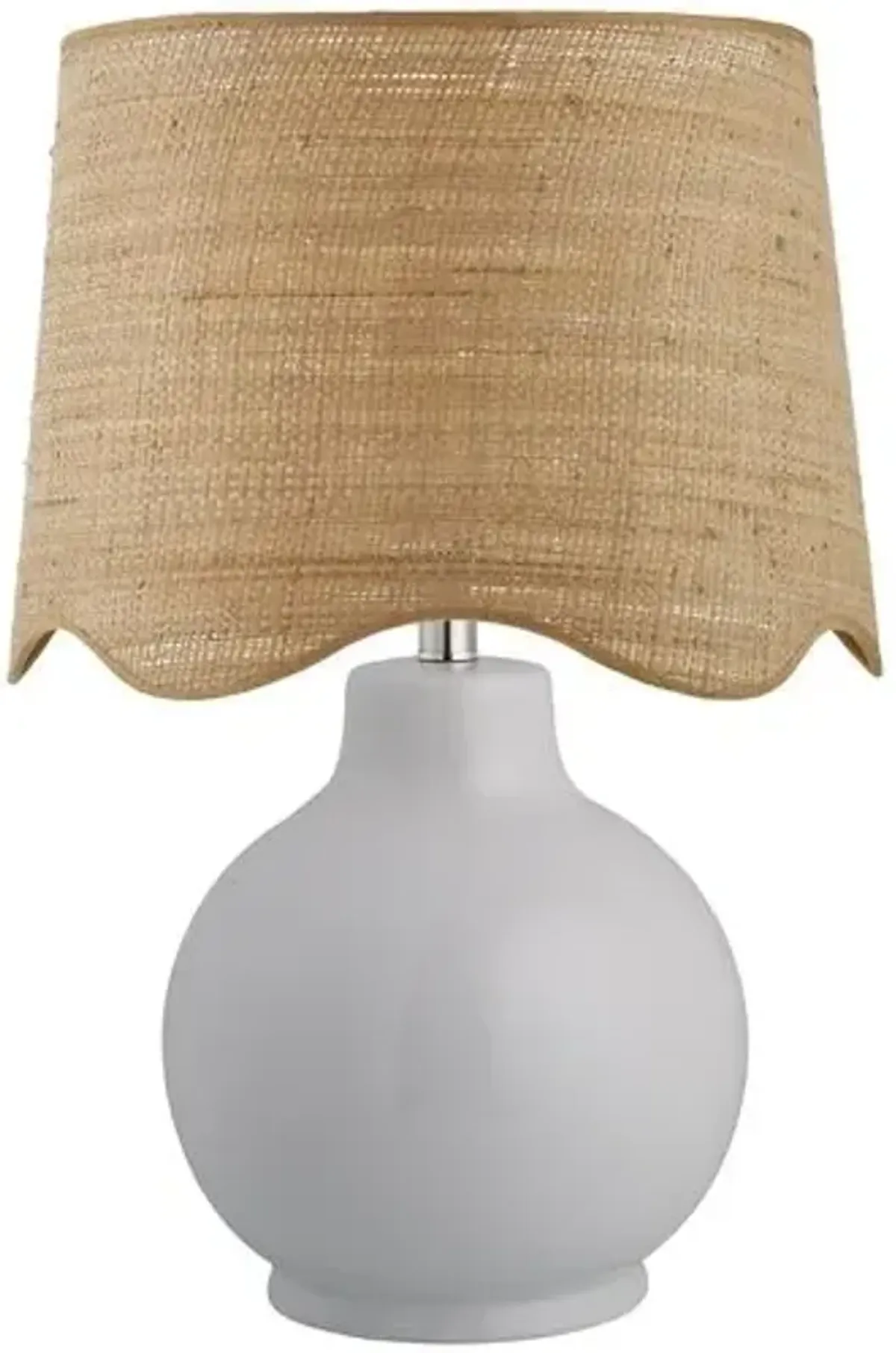 Joy Scallop Shade Table Lamp - White