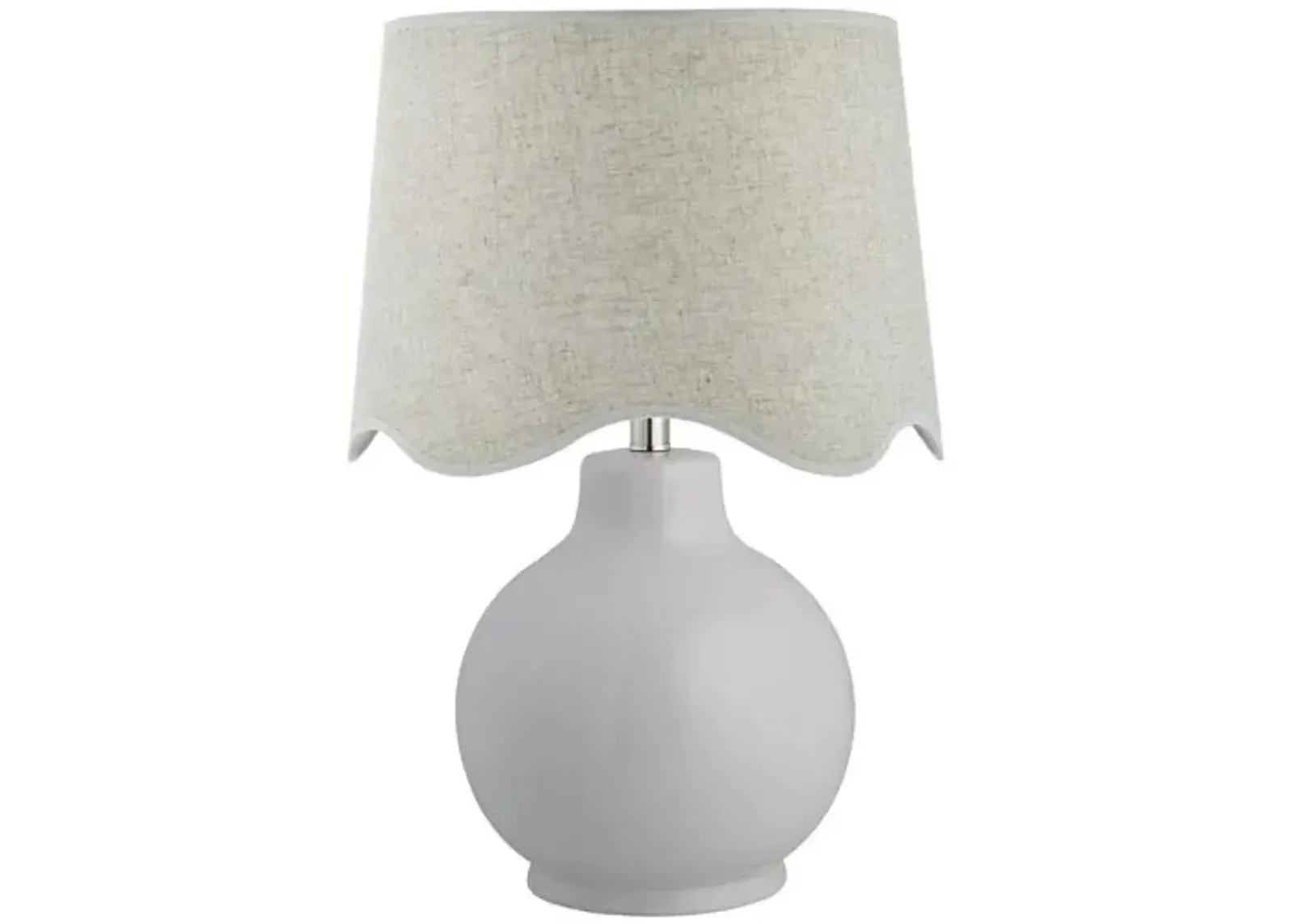 Joy Scallop Shade Table Lamp - White