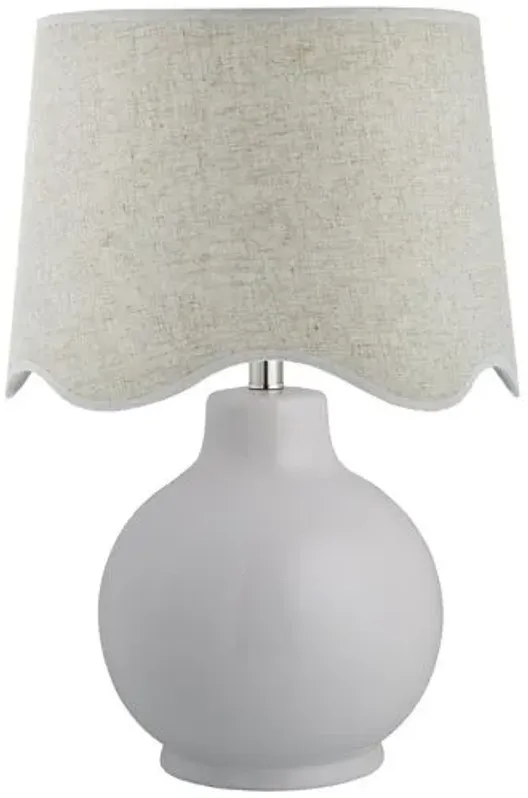 Joy Scallop Shade Table Lamp - White