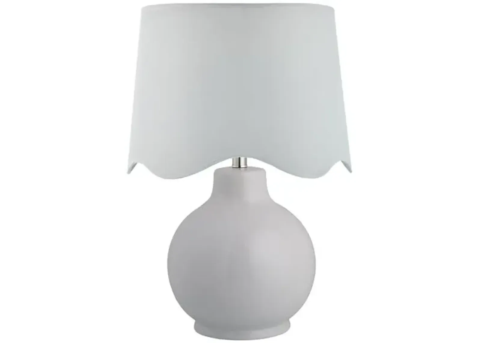 Joy Scallop Shade Table Lamp - White