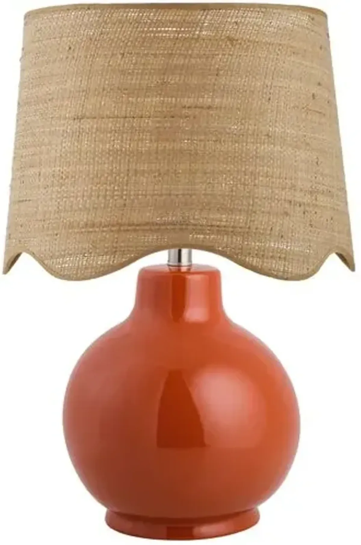 Joy Scallop Shade Table Lamp - Red