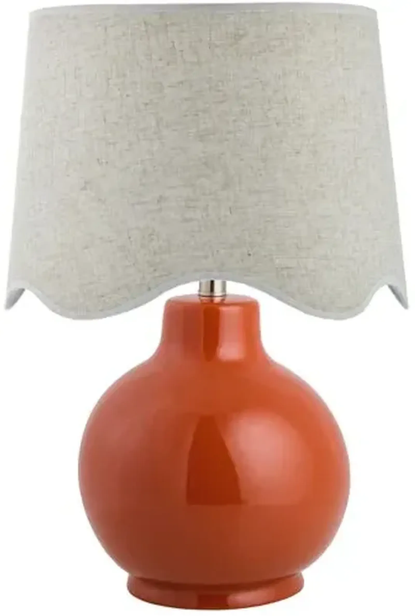 Joy Scallop Shade Table Lamp - Red