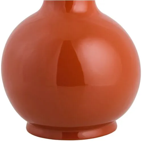 Joy Scallop Shade Table Lamp - Red