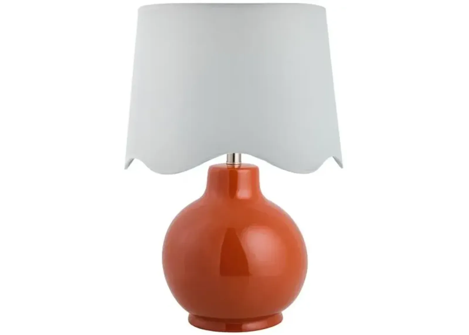 Joy Scallop Shade Table Lamp - Red