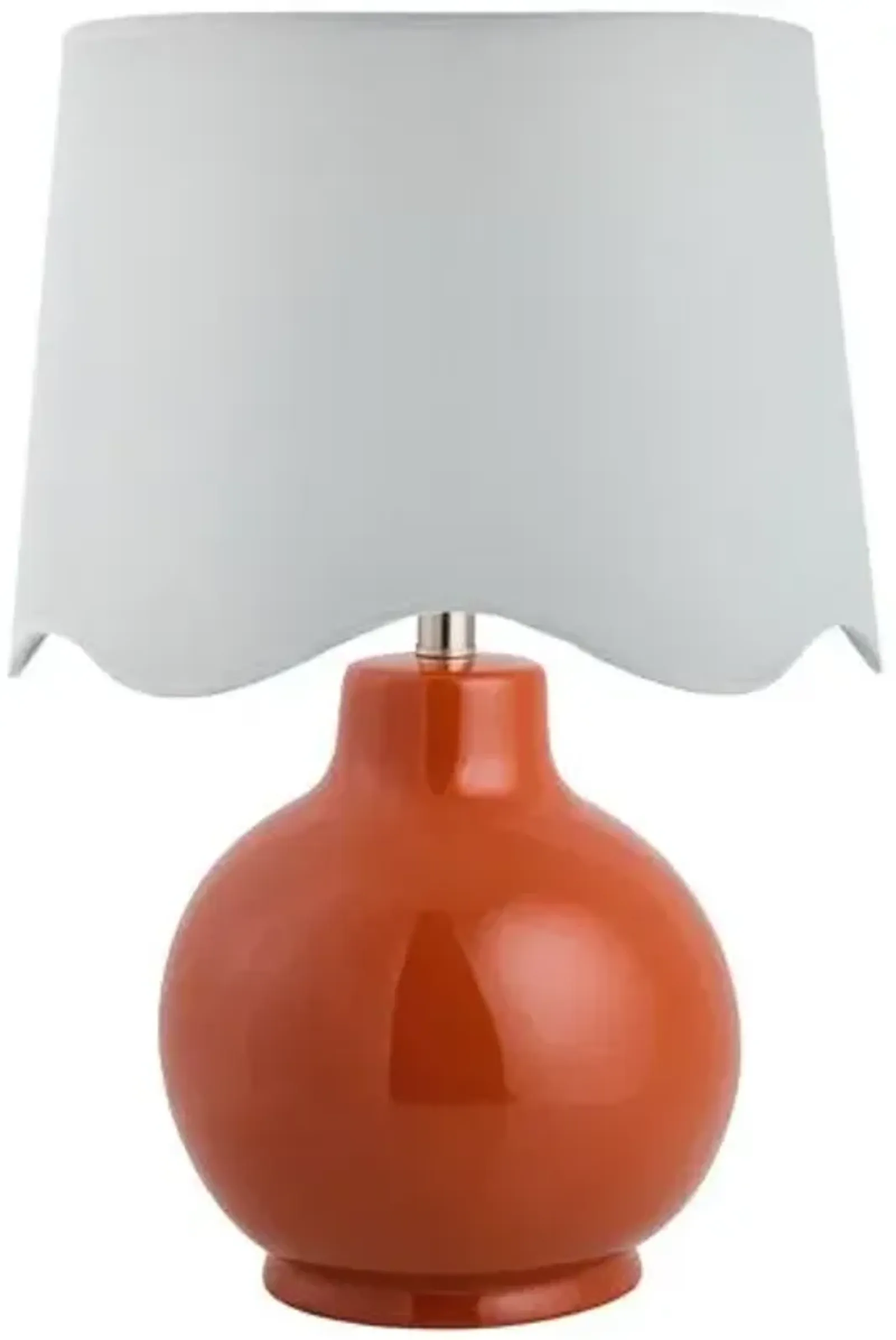 Joy Scallop Shade Table Lamp - Red