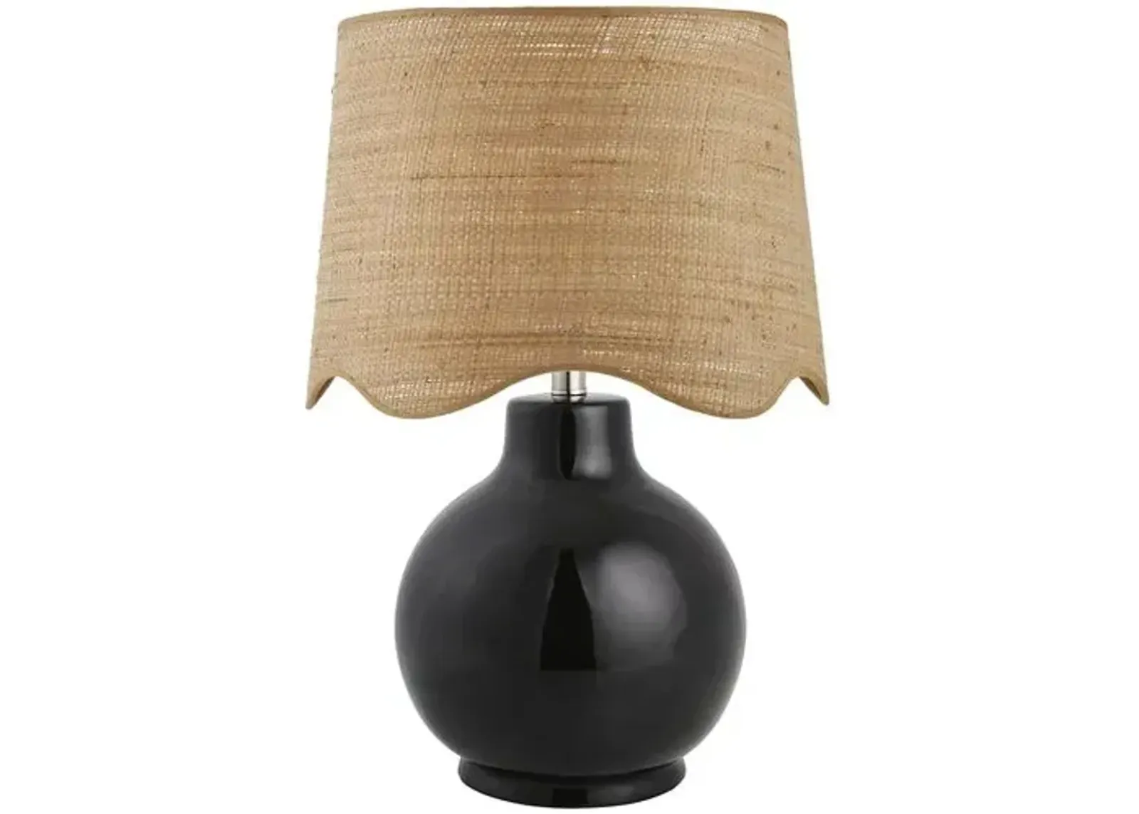 Joy Scallop Shade Table Lamp - Black