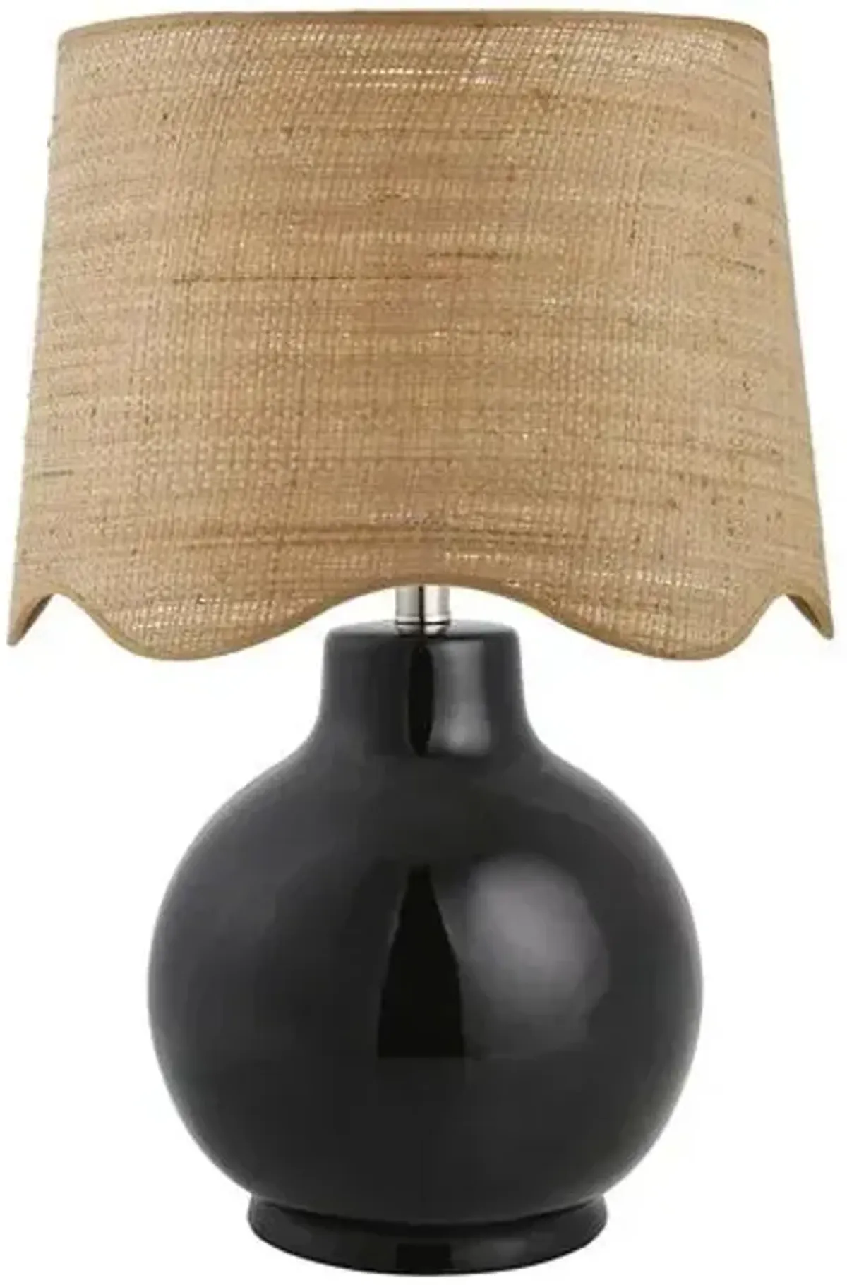 Joy Scallop Shade Table Lamp - Black