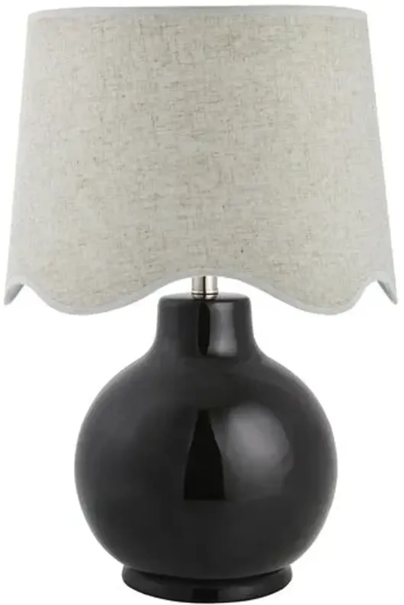 Joy Scallop Shade Table Lamp - Black