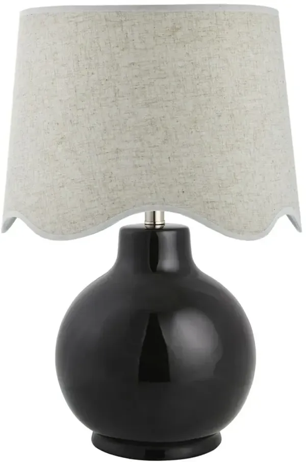 Joy Scallop Shade Table Lamp - Black