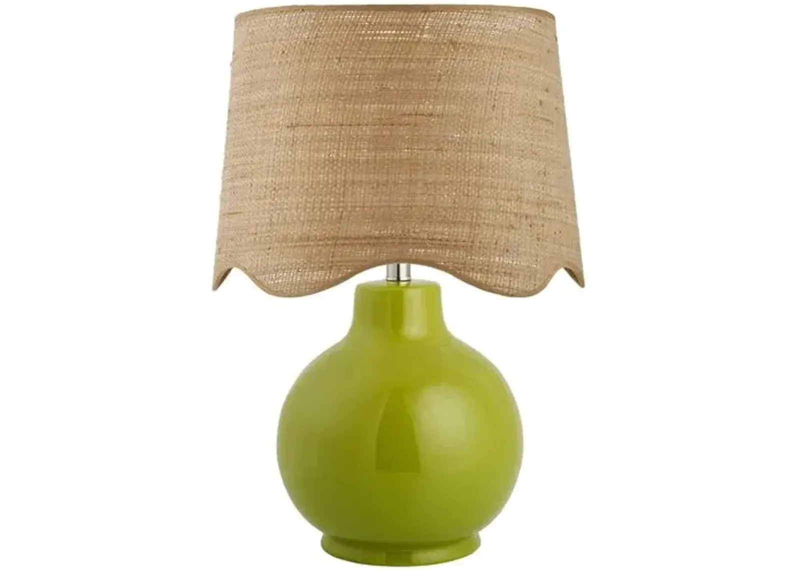 Joy Scallop Shade Table Lamp - Green