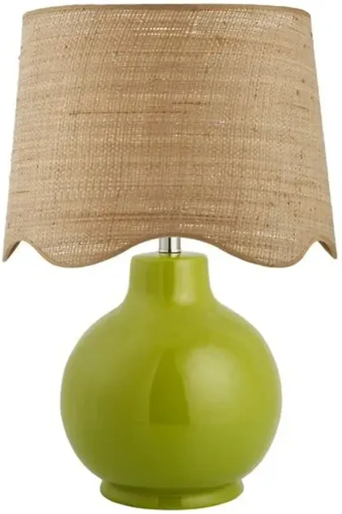 Joy Scallop Shade Table Lamp - Green