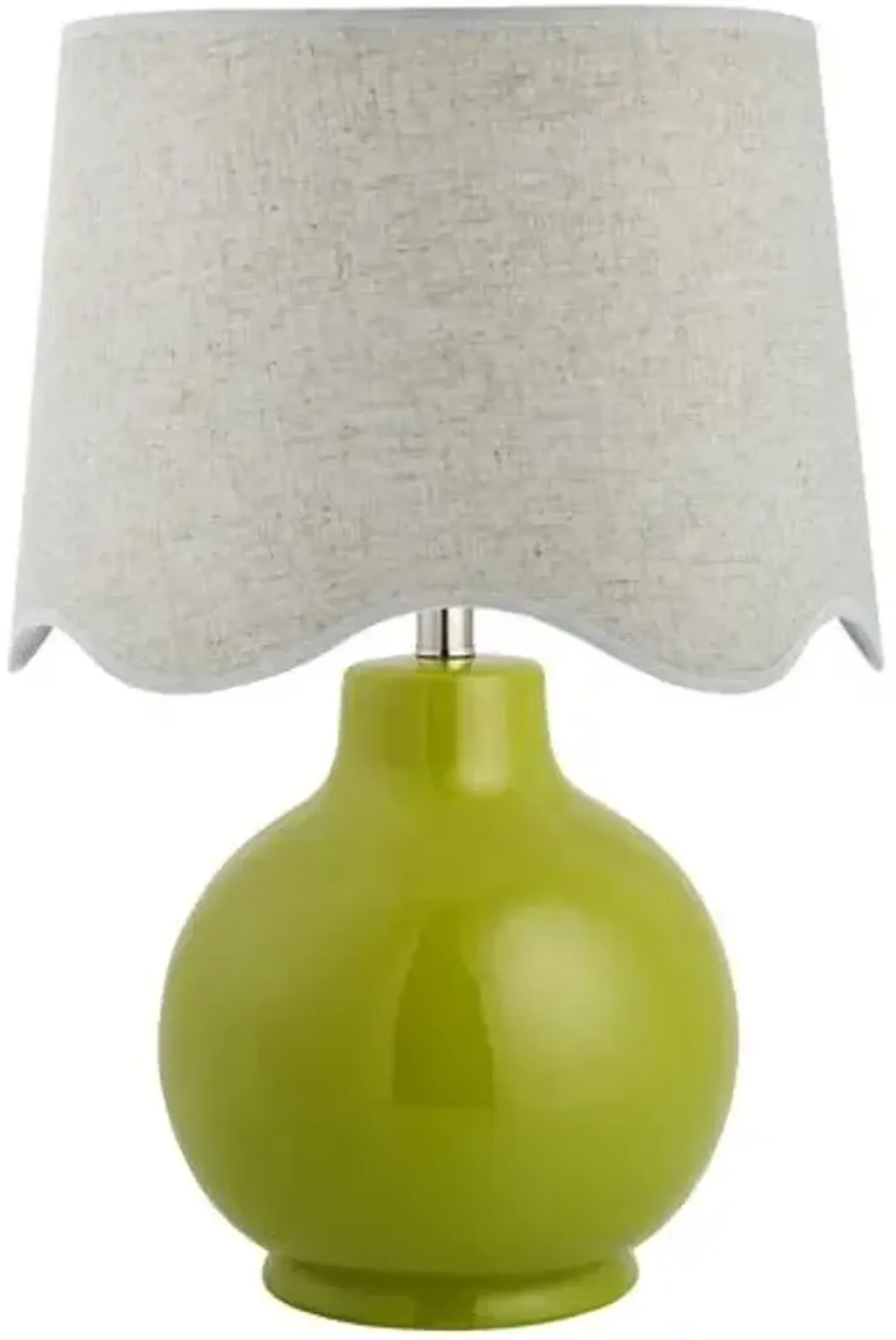 Joy Scallop Shade Table Lamp - Green