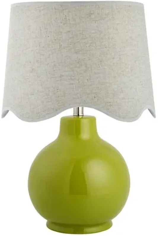 Joy Scallop Shade Table Lamp - Green