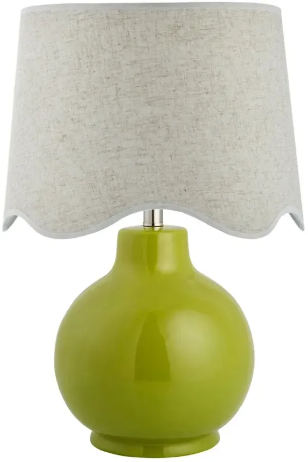 Joy Scallop Shade Table Lamp - Green