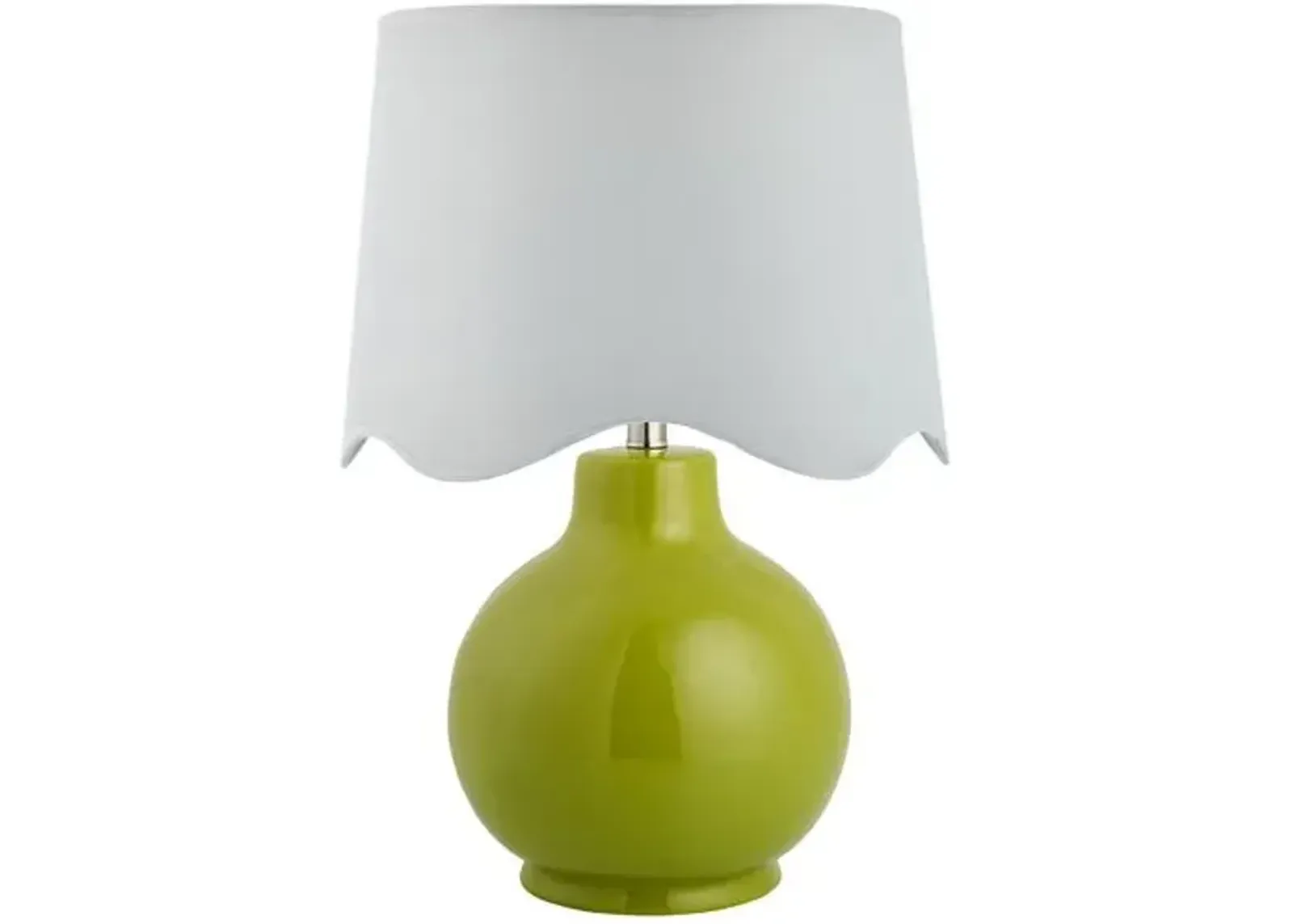 Joy Scallop Shade Table Lamp - Green